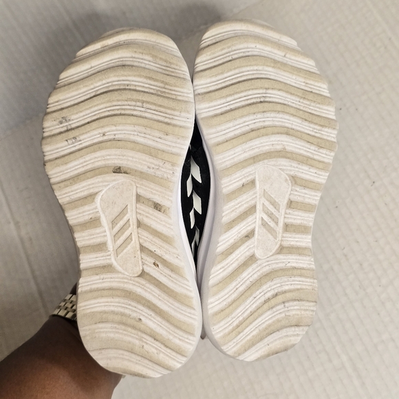 adidas ActiveRide 2.0 Running Shoes Kids Size 12K Black White Slip-On Sneakers - Picture 5 of 10